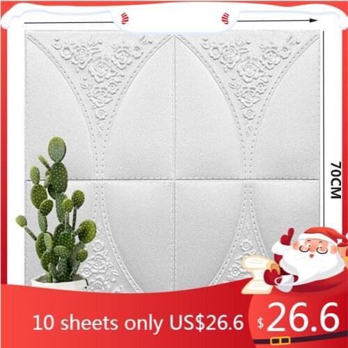 Self Adhesive Wallpaper 3D Brick Wall Stickers Living Waterproof Foam Room Bedroom DIY Adhesive Wallpaper Art home Wall Decals