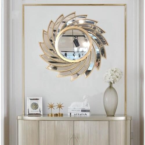 European Style Modern Classic Bathroom Mirror Make-up Mirror Wall Decor Living Room Ornaments