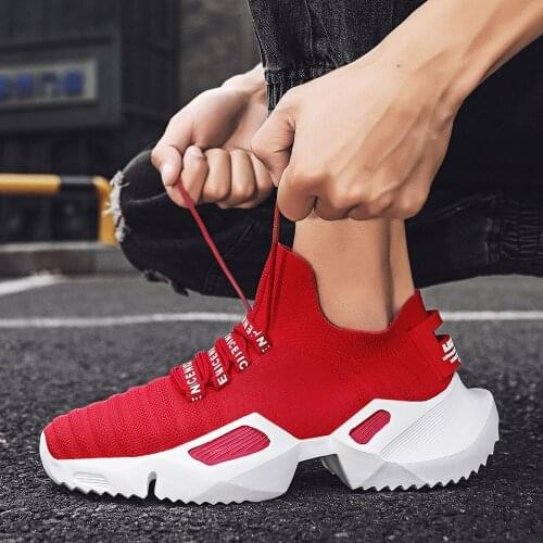 Ultralight Comfortable Men Running Shoes Big Sole Fashion Sock Sneakers Trending Desing Street Walking Shoes 2020 Sport Trainer