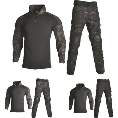 Tactical Army Uniform With Elbow Knee Pads Camouflage Outdoor Hunting Clothes Airsoft Paintball Sport Ghillie Suit