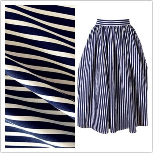 Blue and white stripes pritting fabric Retro style fabric Kimono fabric Calico Printed cotton fabric for DIY Bag 1order=1meter