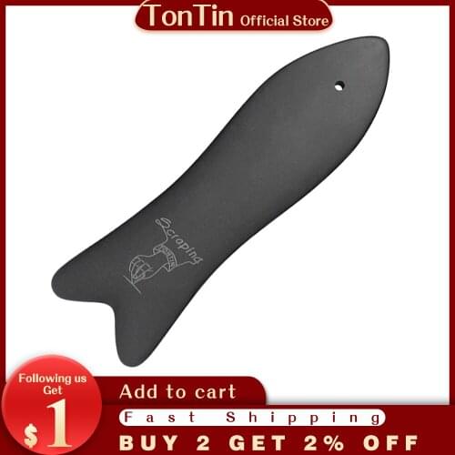 Tontin Traditional Bian Stone Needle Therapy Black Color Fish shape Face-lift Back detox Dredge meridians Neck lymph Tool