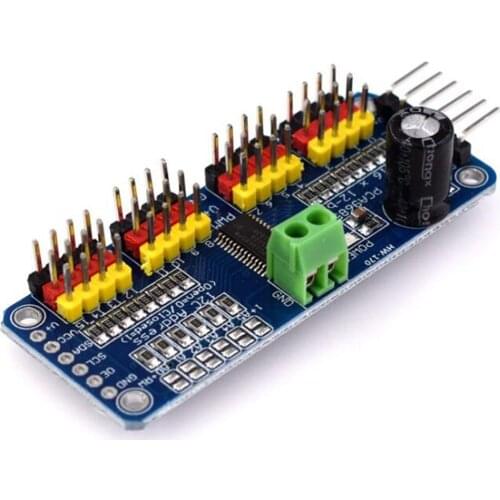 1 PCS 16-channel PWM Steering Gear Drive Board, Controller, Robot IIC, Suitable for MG90S SG90 MG995, etc