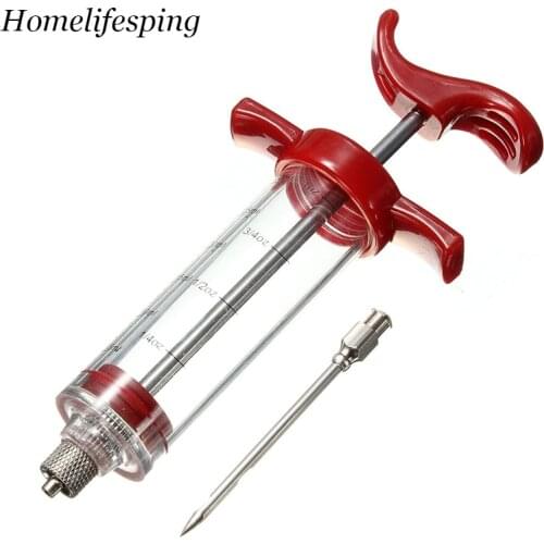 1oz Hot Selling BBQ Meat Syringe Marinade Injector Turkey Chicken Flavor Syringe Kitchen Cooking Syinge Accessories With needles