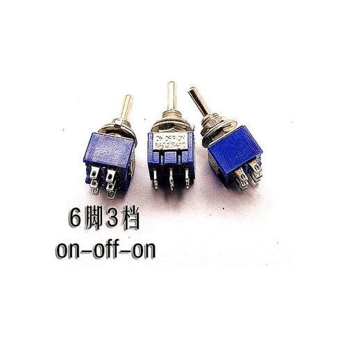 10pcs/lot Mini MTS-203 6-Pin ON-OFF-ON 6A 250V Toggle Switches Good Quality