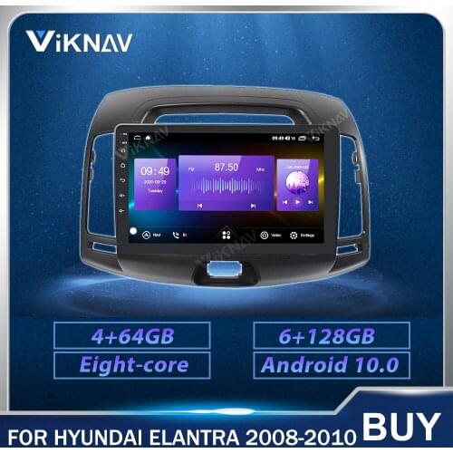 2din Android 128G Car Radio GPS Navigation touch screen For Hyundai Elantra 2008-2010 Auto stereo Head Unit 10 inch