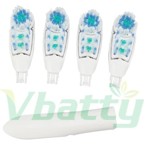1Set/4pc 4734 Model Battery Toothbrush Head Soft Bristles Replacement for Oral B Dual Clean Complete Brush Heads