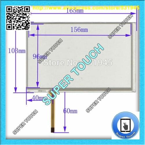 ZhiYuSun With Anti-Static Shelding Bag 7 inch 7" 165mm*103mm 4 wire TOUCH SCREEN for gps glass touch panel 165*103 for AT070TN83