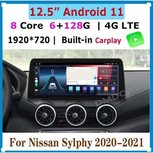 12.3" 8Core Android 10 Car Multimedia Player Radio GPS Navigation for Nissan SYLPHY 2020 2021 CarPlay WiFi 4G BT Touch Sceen