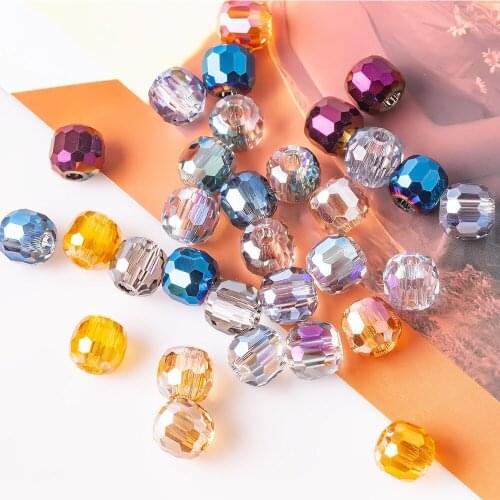 10mm 12mm 14mm Austria Crystal Beads Faceted Glass Beads Rhinestone Loose Spacer Beads For DIY Bracelet Jewelry Making 20pcs