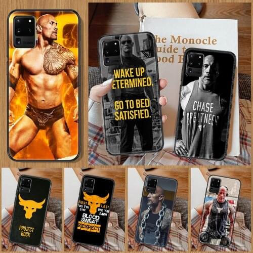 The Rock Dwayne Johnson Phone case For Samsung Galaxy Note 4 8 9 10 20 S8 S9 S10 S10E S20 Plus UITRA Ultra black art cell cover