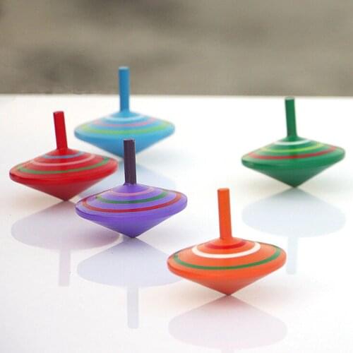 Wooden Colorful Fidget Spinner Toys Novelty Spinning Top Kids Wood Gyro Toys For Kids Adults Stress Relief Toys Childrens Gift