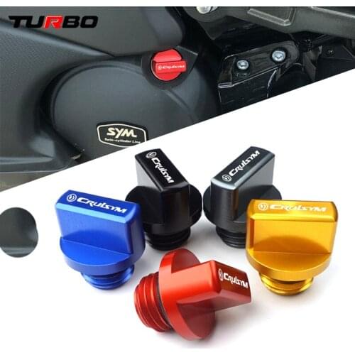For SYM CRUISYM 300 GTS300i RV250 EVO250I MAXSYM 400 TL500 JOYMAX Z300 New Motorcycle Aluminum Oil Filler Cap Engine Plug Cover