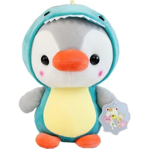 Dropshipping shopify service Creative cute penguin plush toy turned dinosaur frog unicorn bee doll Christmas Halloween gift