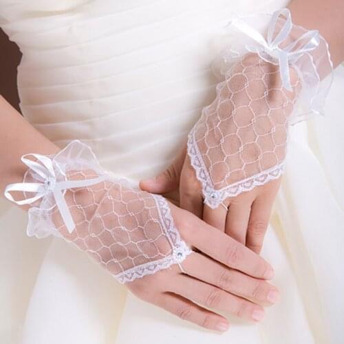Adult Erotic Accessories Fashion Lace Jacquard Fingerless Gloves Sexy Fishnet Hollow Gloves Wedding Cosplay Alternative Costume