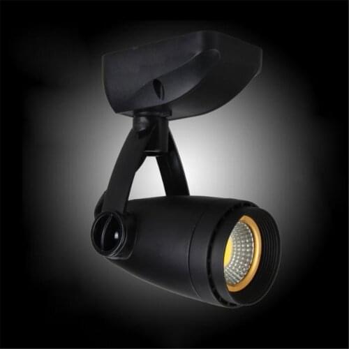 European American retro Vintage brown COB spotlights clothing store cafe bar LED ceiling mounted rail track lamp industrial