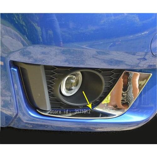 Car Body Head Front Fog Eyebrow/Trim Light Lamp Frame Stick ABS Chrome Cover Hood 2pcs For Honda Fit Jazz 2014 2015 2016 2017
