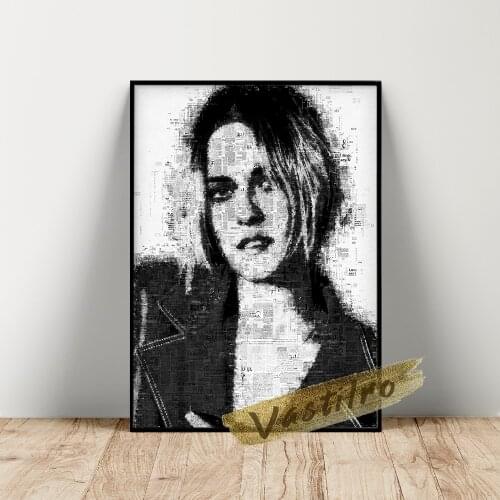 Kristen Stewart Famous Movie Star Art Prints Canvas Painting Teleplay Actress Wall Picture Filmgoer Collection Gift Home Decor