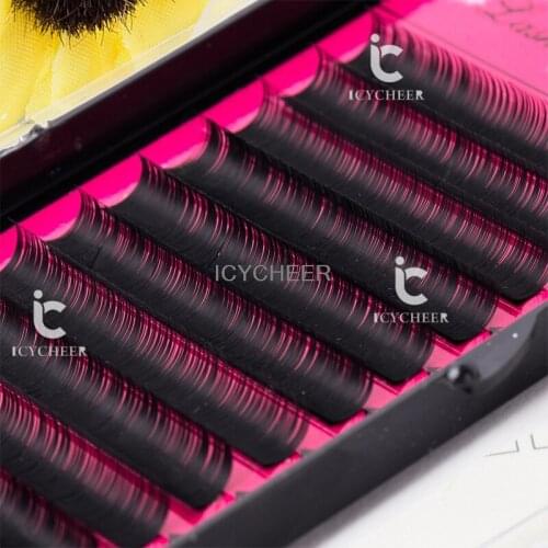 ICYCHEER Makeup Eyelash Extensions 0.10/0.15/0.20mm Black Mink Hair False Eyelash JCD Curl