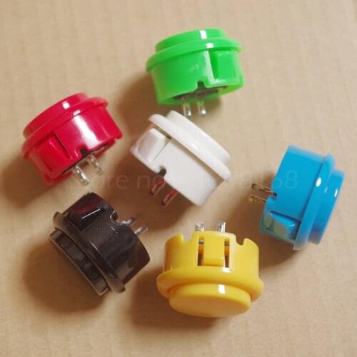 10 PCs Arcade 30mm Round Snap in Push Button for arcade game DIY arcade controller 6 colors available