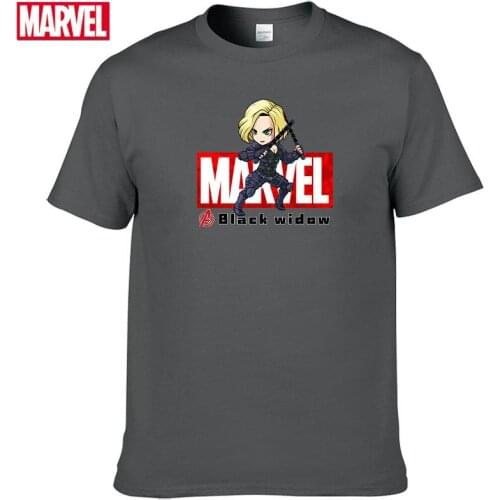 Marvel The Avengers Black Widow T-shirt Comfortable Breathable 100% cotton Fashion clothes for teens Anime tshirt Summer #137
