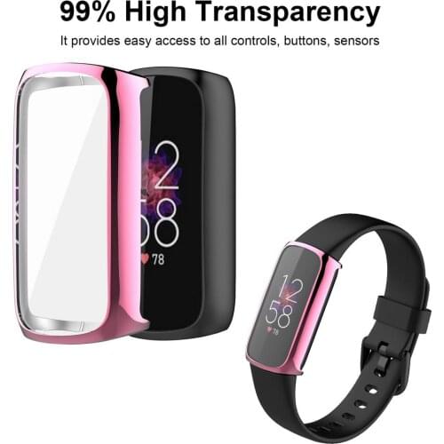 Soft TPU Full Screen Protector Cover Case For Fitbit Luxe Smart Watch Eye Protection Cover Shell For Smart Wristband Accessories