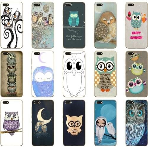 185DD Owl Soft Soft Silicone Cover Case for Huawei honor 9 10 Lite 7A 5.45 7a pro 7c 5.7 inch 7x 8x case