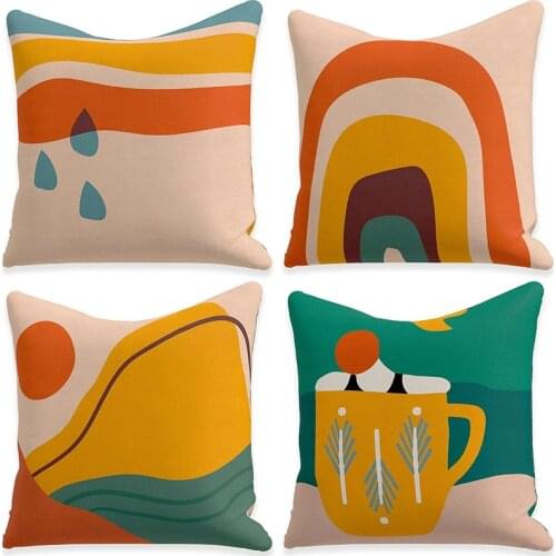 New Scandinavian style geometric graphics personalized stripe printing pillowcase cushion cover home decoration