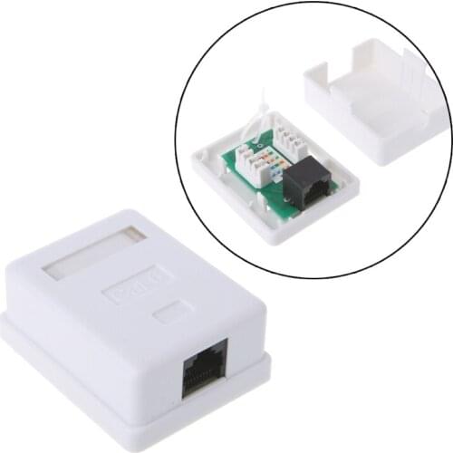 Cat6 RJ45 8P8C UTP Unshielded Single Port Desktop Mount Box 85WD