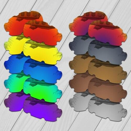 E.O.S Polarized Enhanced Replacement Lenses & Black Ear Socks for Oakley Split Jacket Vented OO9099 Sunglasses - Multiple Choice