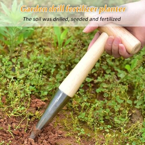 Gardening Hole Digger Fertilizing Seeding Puncher Garden Cultivator Seedling Flower Planter Garden Vegetables Planting Tools