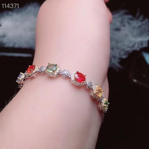 Sapphire Bracelet Natural And Real Sapphire Bracelet 925 sterling silver Fine jewelry Sapphire Bracelet