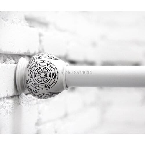 Modern style white color Mild Steel telescopic Adjustable Curtain Rod for bathroom bath shower rod, curtain rod, door curtain r
