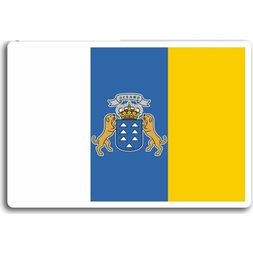 Fuzhen Boutique Decals Exterior Accessories Canary Islands Flag Travel Vinyl Stickers Sticker Laptop Waterproof Car Window Decal