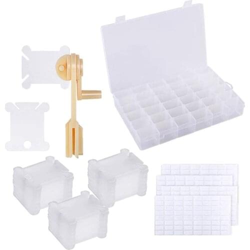 100 Floss Bobbins Embroidery Floss Winder with 4 Sheet Blank Stickers for Cross Stitch Threads Craft Diy Sewing Storage