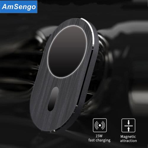 15W Car Magnetic Wireless Charger Qi Fast Charging Mount Air Vent Phone Stand For iPhone 12 Pro Max Mini For Magsafe Car Holder