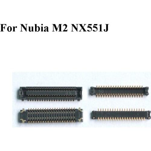 2pcs For Nubia M2 NX551J LCD display screen FPC connector For Nubia M 2 NX 551J logic on motherboard mainboard