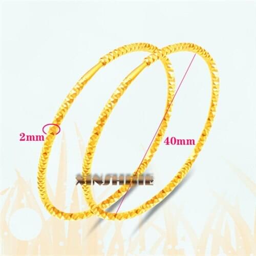 2015 Fashion Exaggerated Ruili Fashion Boutique Hoop Gold Earring For Women