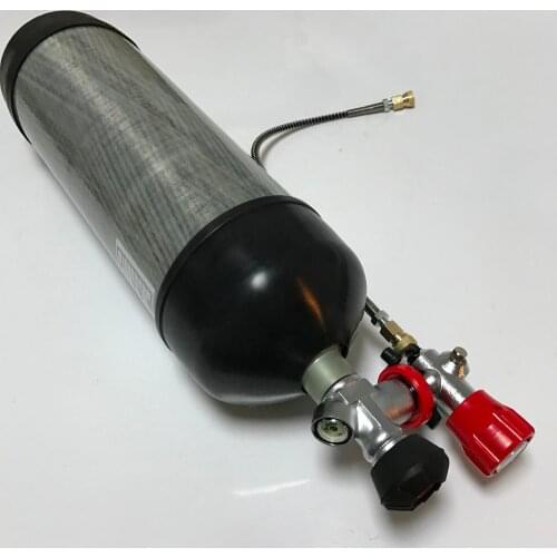 Acecare compressed air rifle paintball/hpa tankequipment 300bar co2 cylinder 6.8L CE carbon fiber cylinder for pcp air rifle