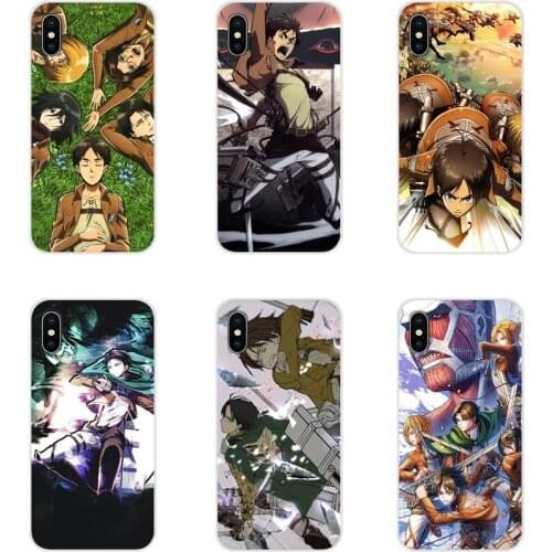 Accessories Phone Shell Covers For Xiaomi Mi4 Mi5 Mi5S Mi6 Mi A1 A2 A3 5X 6X 8 CC 9 T Lite SE Pro Anime attack on Titan
