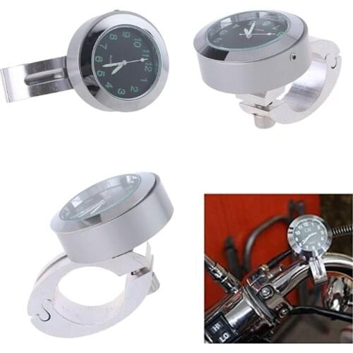 Glow In Dark Clock Motorcycle Alluminum Alloy Dial Mini for Mounting Bicycle J60F