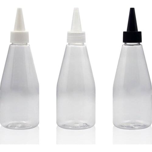 200ml Cone Shape Needle Tip Dropper Bottle Colorful Shower Gel Container Empty Makeup Tool Refillable Eye E Liquid Bottle 30pcs