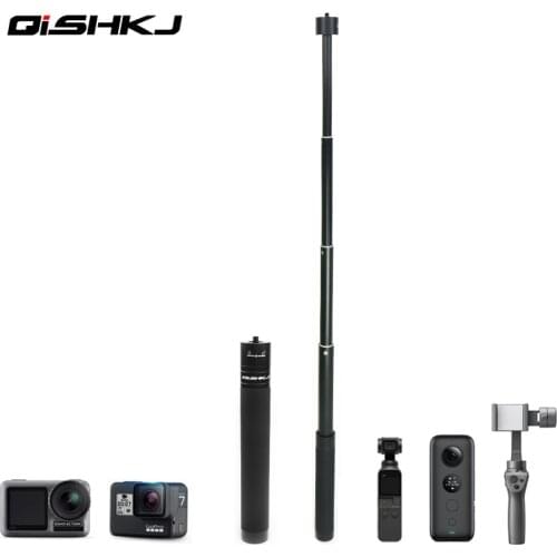 OSMO Action Pocket/Insta360 One X Extension Selfie Stick Pole For DJI OSMO 4 Mobile 2 3 Zhiyun Smooth 4 Gopro Hero 9 Accessories