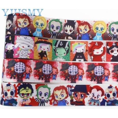 I-19906-2065,38 mm 5 Yard Character cartoon printed grosgrain ribbon, DIY handmade hair accessories wedding gift packaging mater