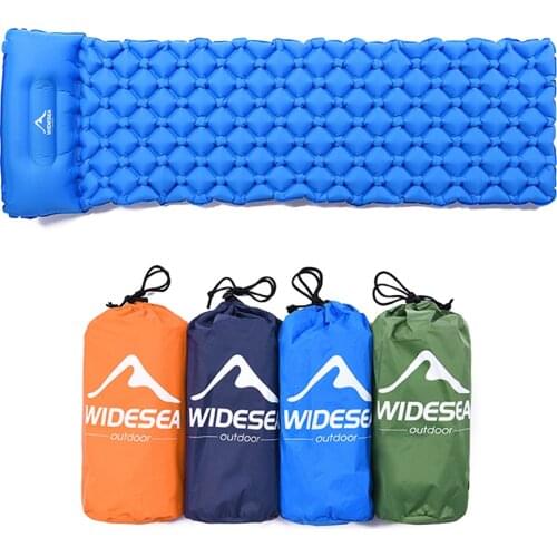 Widesea Camping Sleeping Pad Inflatable Air Mattresses Outdoor Mat Furniture Bed Ultralight Cushion Pillow Hiking Trekking
