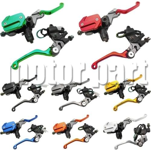 Dirt bike with 22MM 7/8" Handlebars Hydraulic Brake Master Cylinder Reservoir Clutch Levers For Yamaha YZ426F WR250R TTR 125 600
