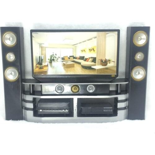 NK One Set Doll Fashion Hi-Fi TV Theatre Set Dollhouse Furniture Decor Accessories For Barbie Doll For Monster High Doll