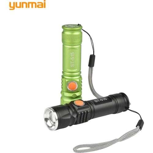 Small USB Charging Handy Flashlight Built-in battery Computer Lights new-T6 Hard Light Torches Outdoor Bike Led Zaklamp Lanterna
