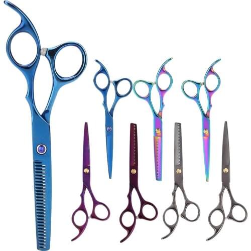 Stainless Steel Hair Cutting Scissors Styling Tool Set Shears Thinning Barber Scissors Salon Professional Hairdressing Scissors