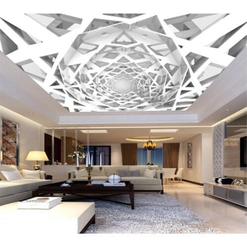 Beibehang Customize any size wallpaper mural 3d geometric ceiling background wall papel de parede 3d wallpaper papier peint